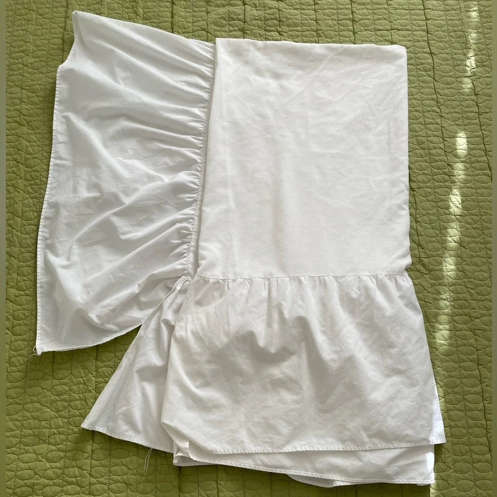 Bed Skirt, White Bed Ruffle Full Size, #2